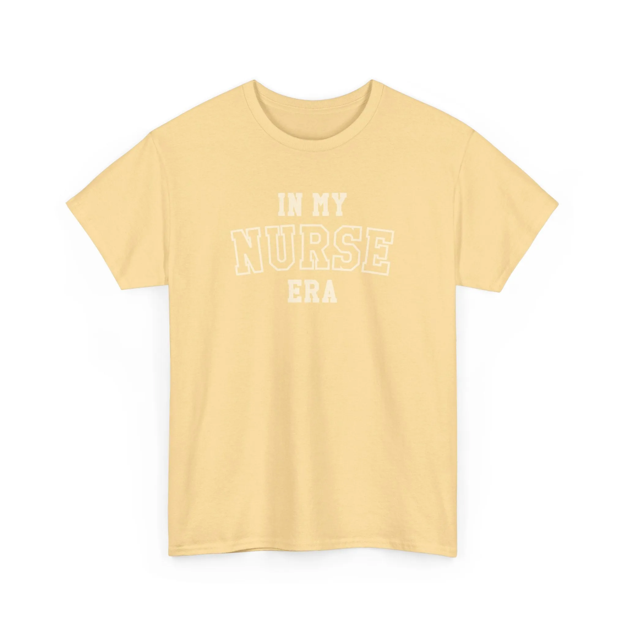 In My Nurse Era Two-Tone College Block Unisex Heavy Cotton Tee