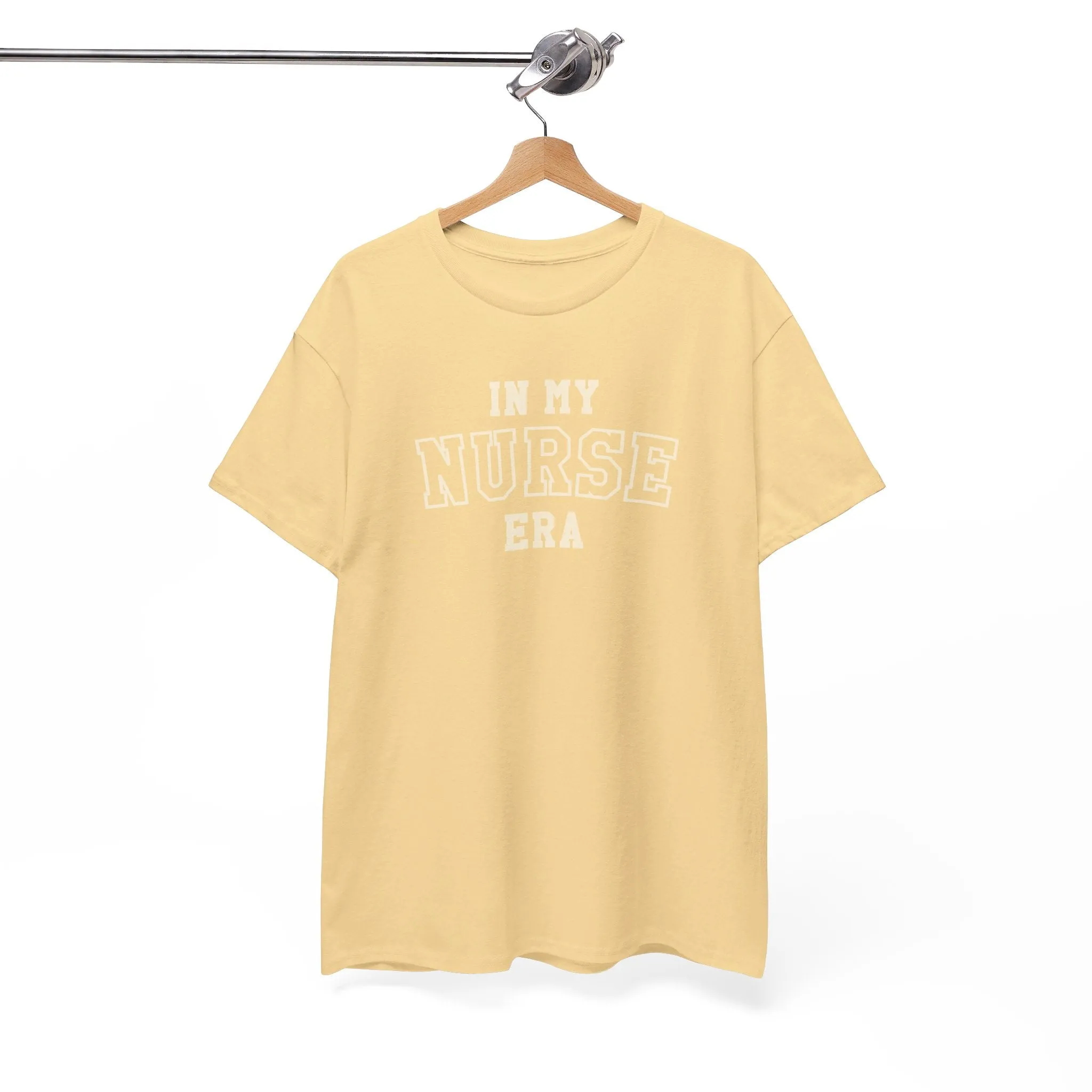 In My Nurse Era Two-Tone College Block Unisex Heavy Cotton Tee