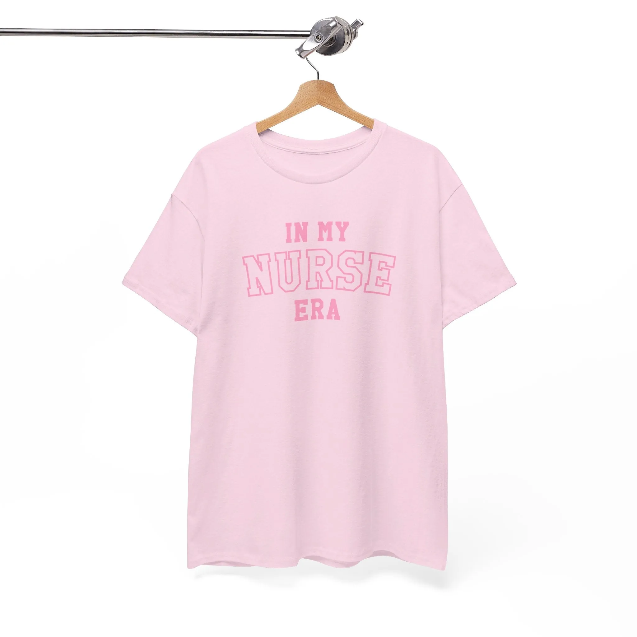 In My Nurse Era Two-Tone College Block Unisex Heavy Cotton Tee
