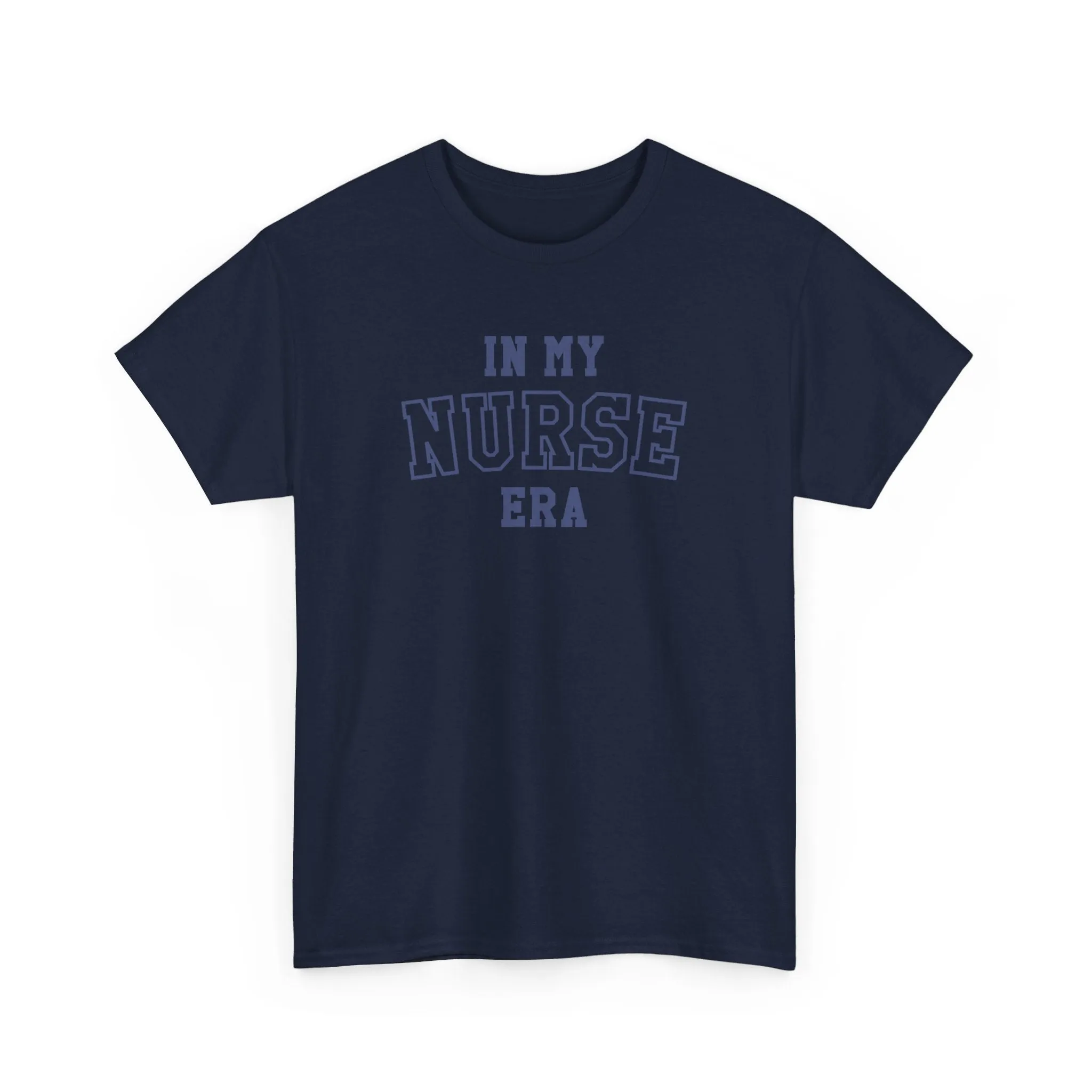 In My Nurse Era Two-Tone College Block Unisex Heavy Cotton Tee
