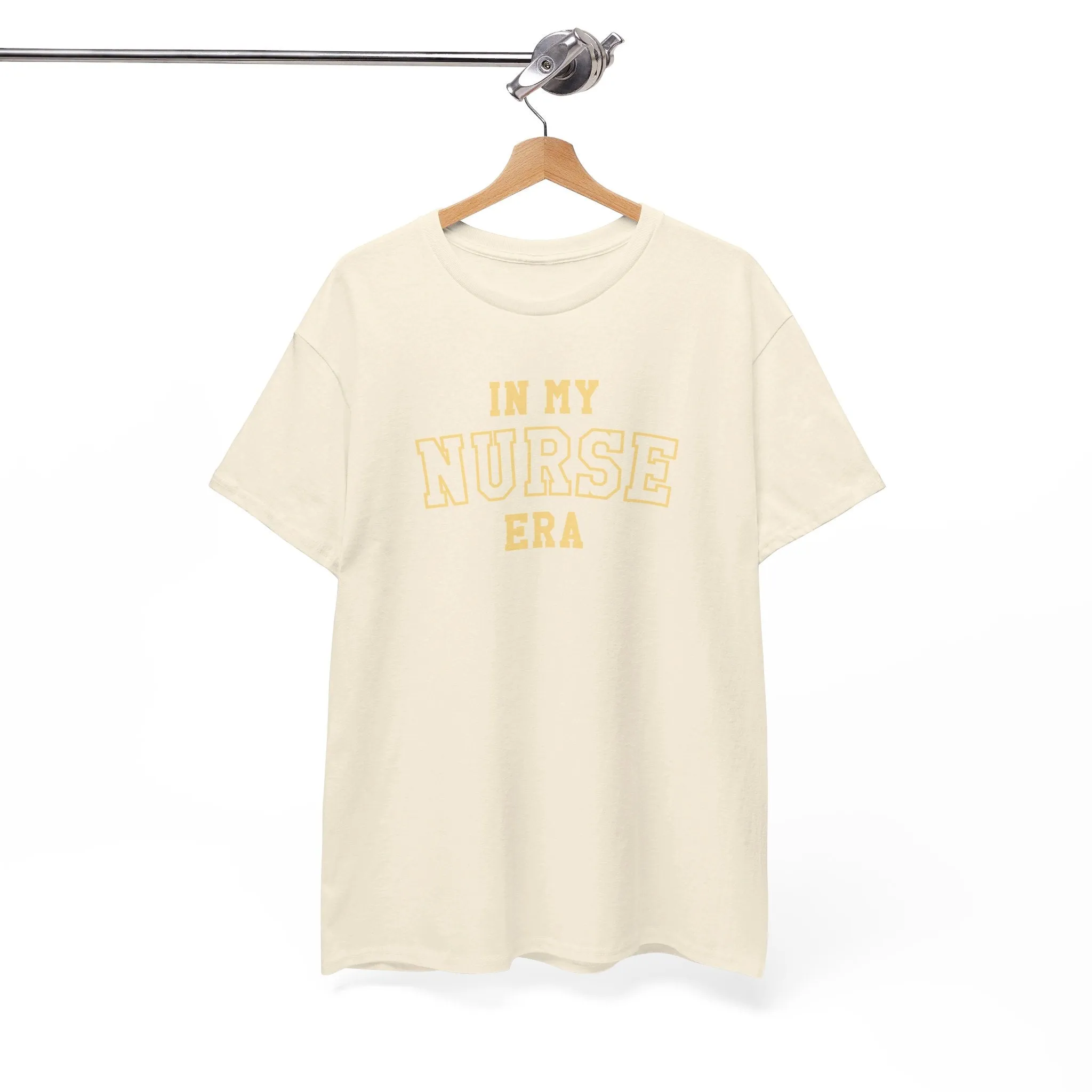 In My Nurse Era Two-Tone College Block Unisex Heavy Cotton Tee