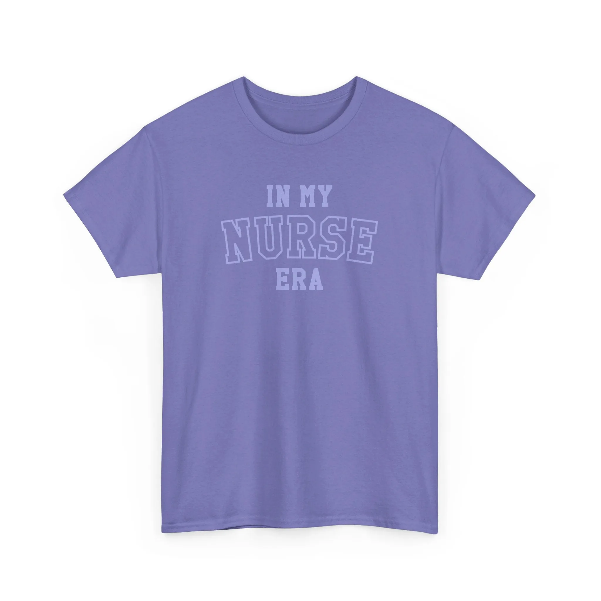 In My Nurse Era Two-Tone College Block Unisex Heavy Cotton Tee
