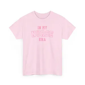 In My Nurse Era Two-Tone College Block Unisex Heavy Cotton Tee