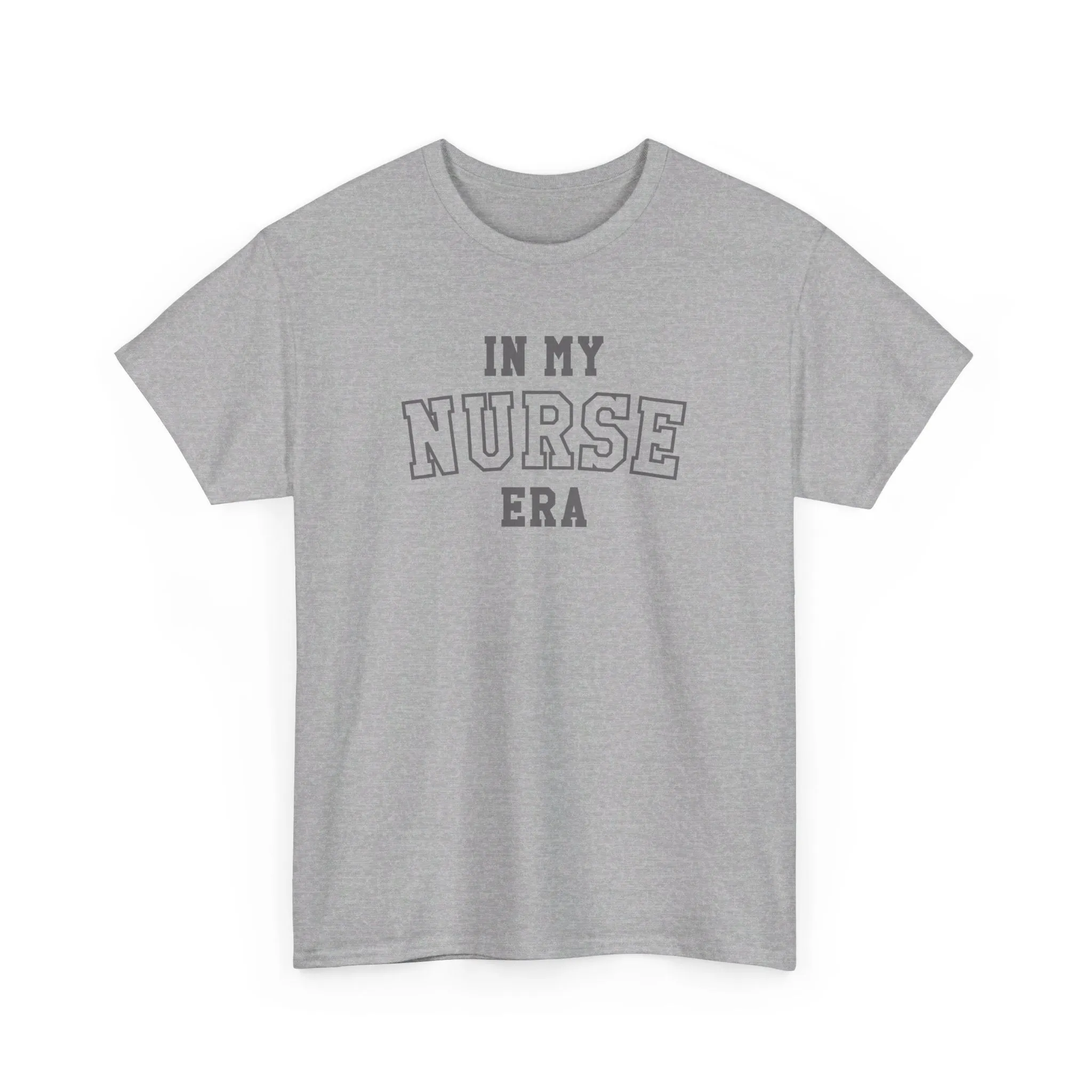 In My Nurse Era Two-Tone College Block Unisex Heavy Cotton Tee