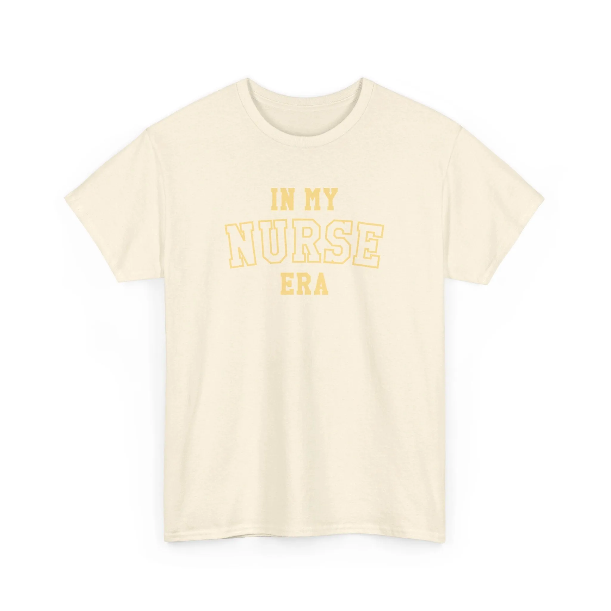 In My Nurse Era Two-Tone College Block Unisex Heavy Cotton Tee