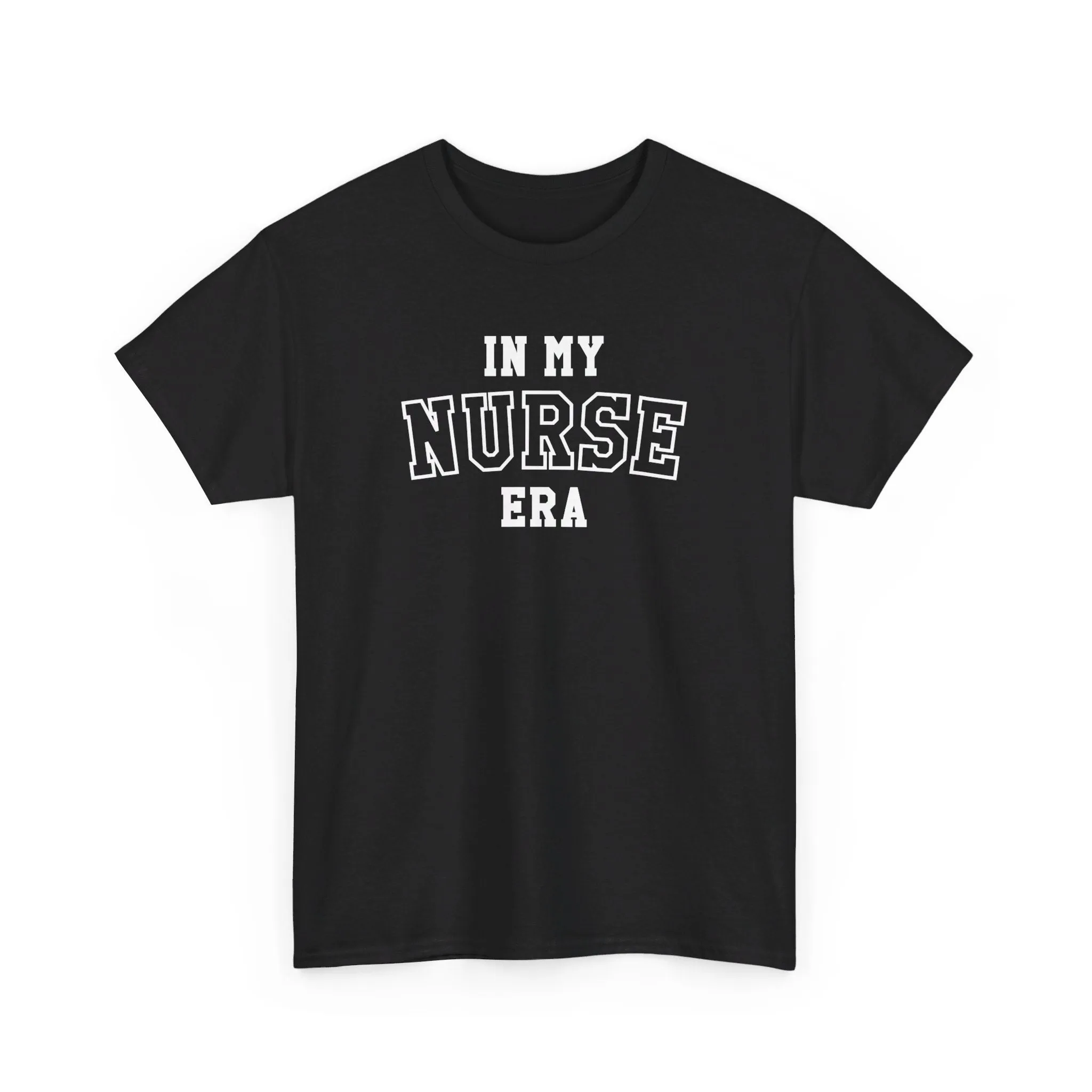 In My Nurse Era Two-Tone College Block Unisex Heavy Cotton Tee