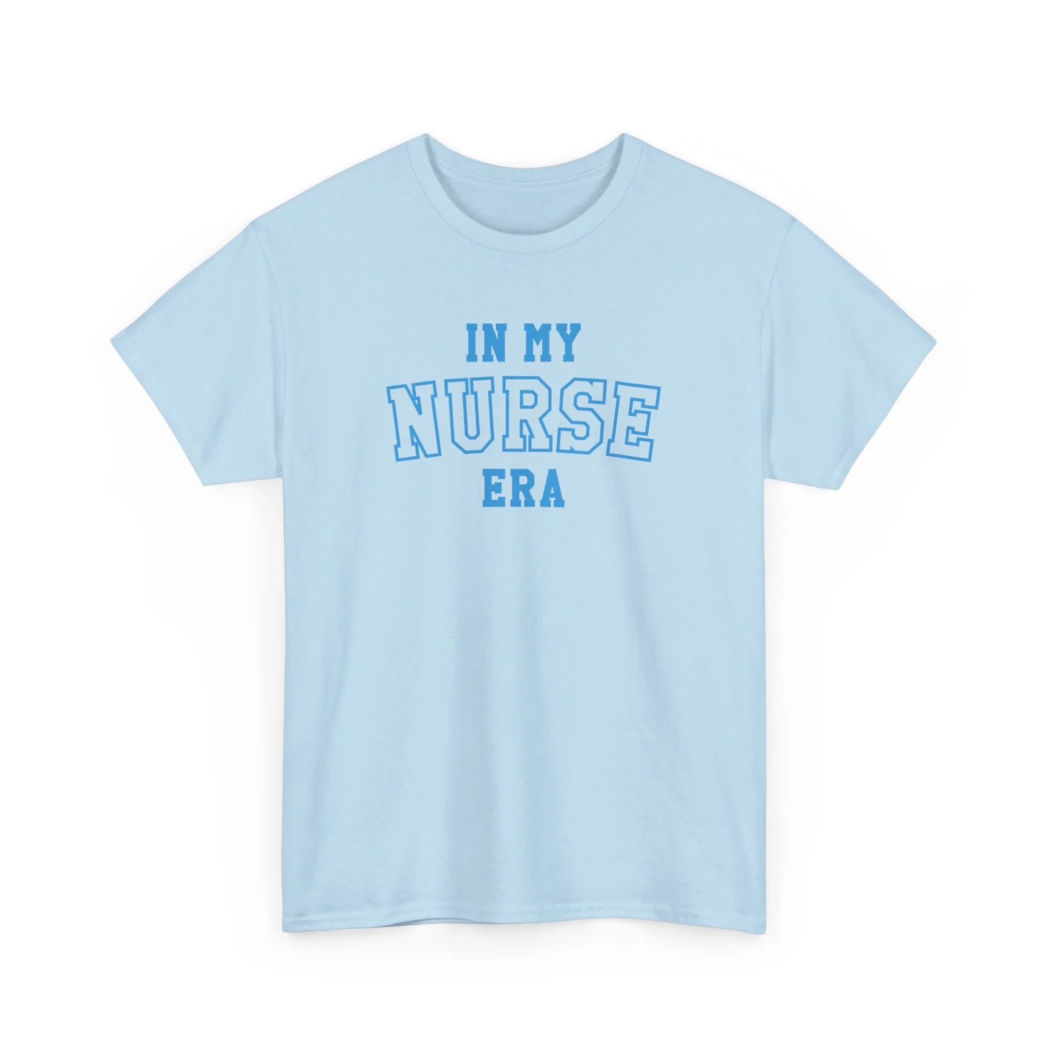 In My Nurse Era Two-Tone College Block Unisex Heavy Cotton Tee