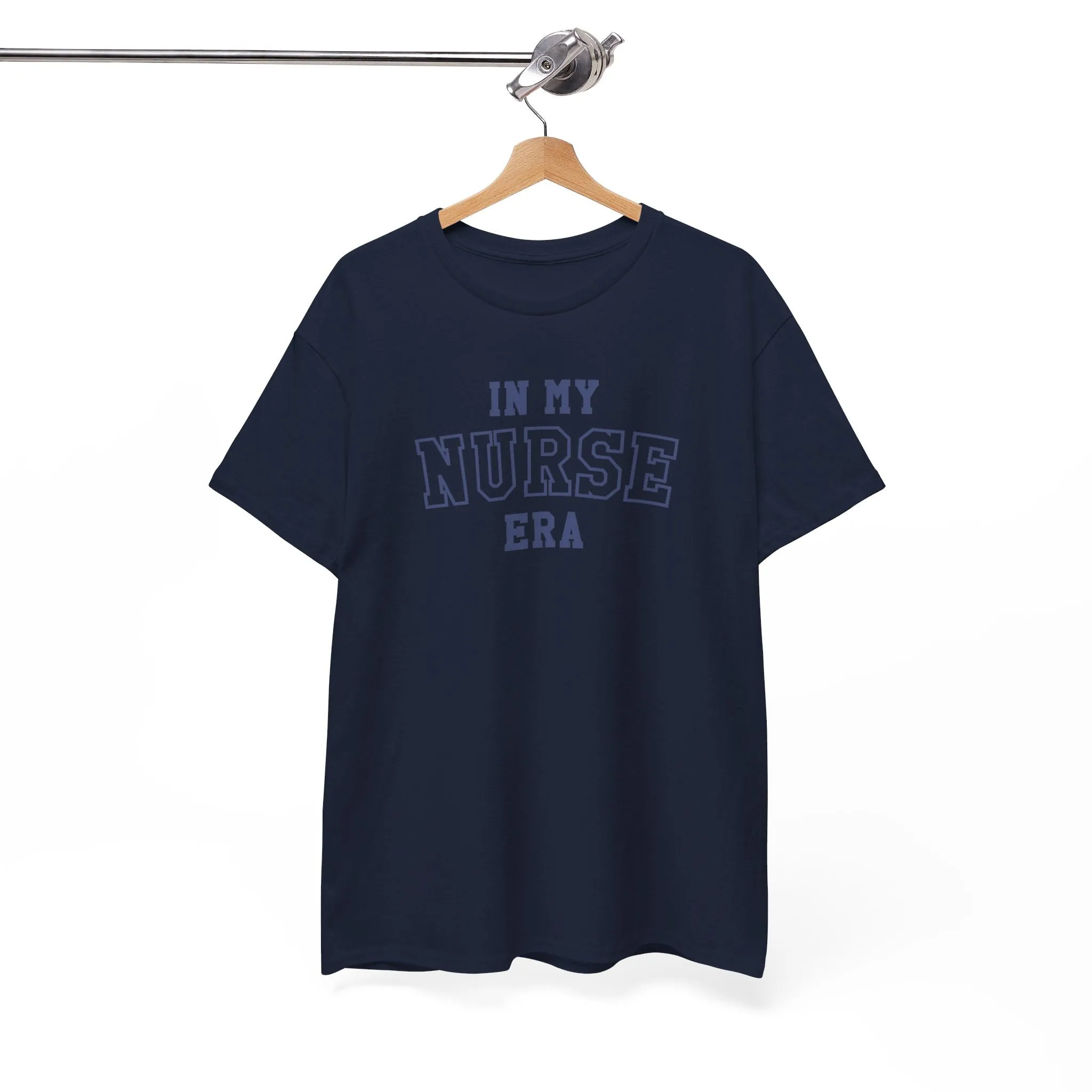 In My Nurse Era Two-Tone College Block Unisex Heavy Cotton Tee