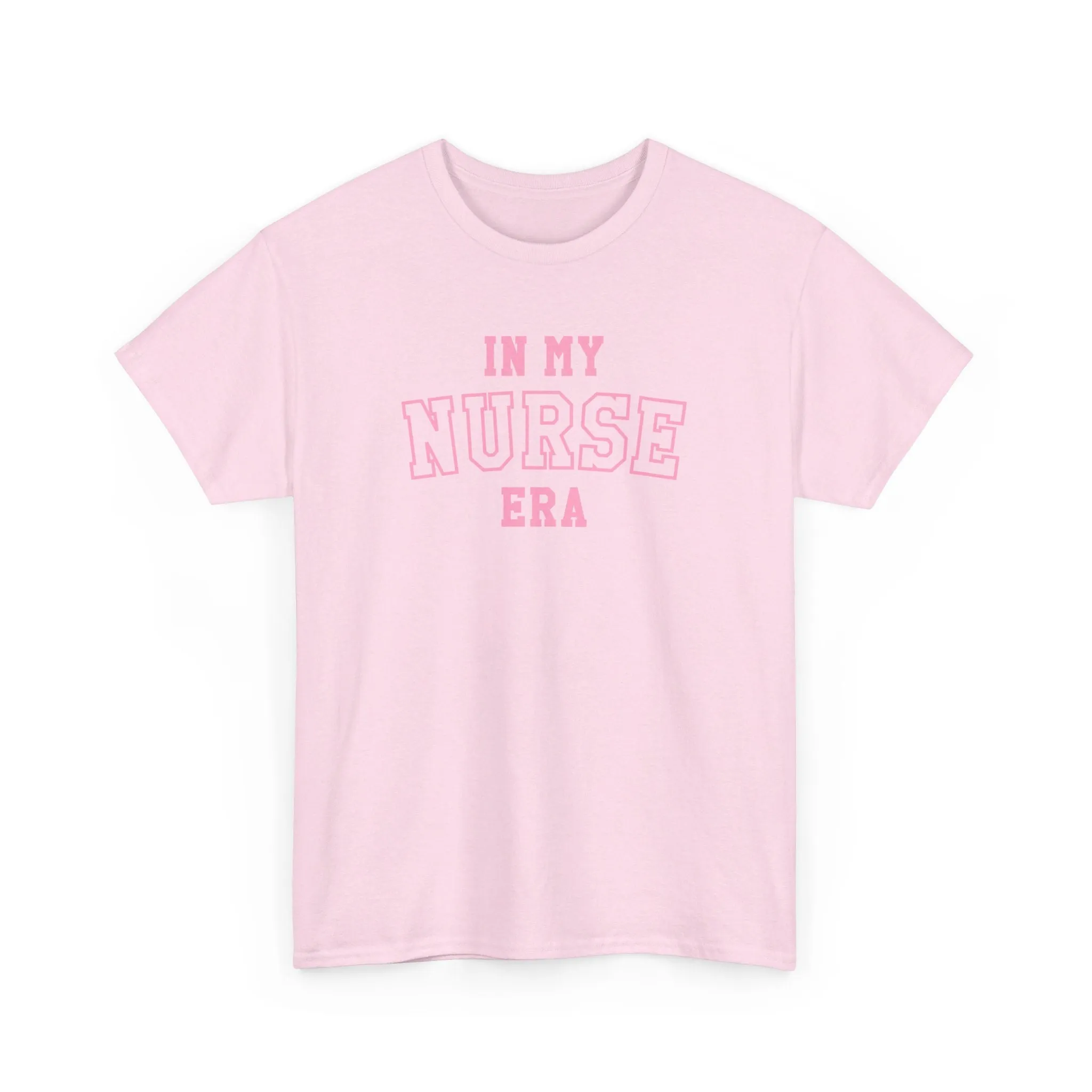 In My Nurse Era Two-Tone College Block Unisex Heavy Cotton Tee