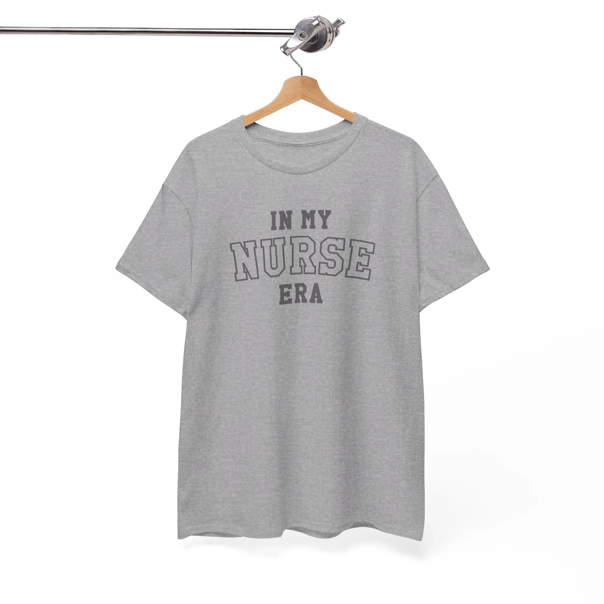 In My Nurse Era Two-Tone College Block Unisex Heavy Cotton Tee
