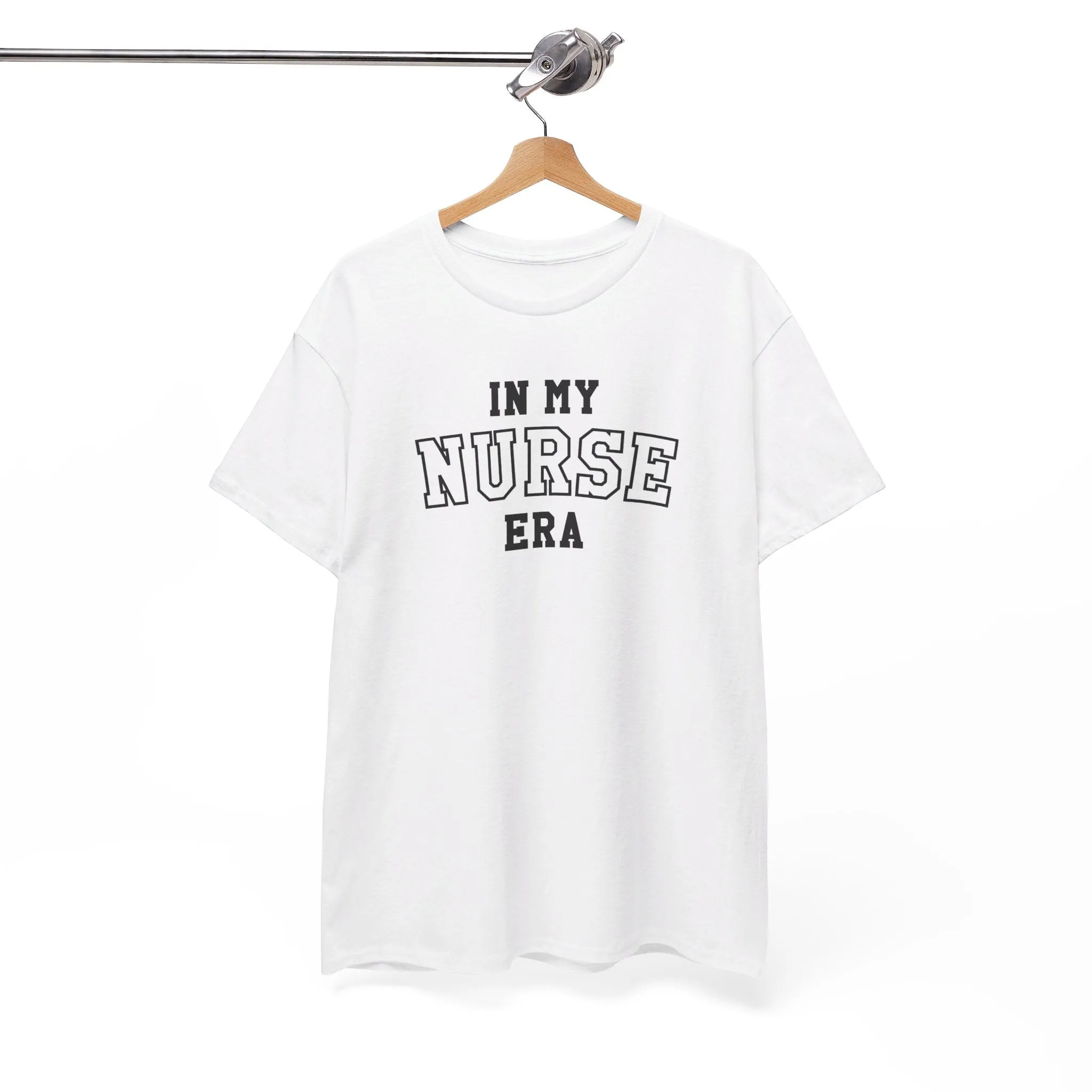 In My Nurse Era Two-Tone College Block Unisex Heavy Cotton Tee