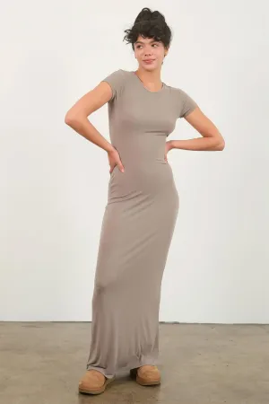 JERSEY SS BODYCON MAXI DRESS