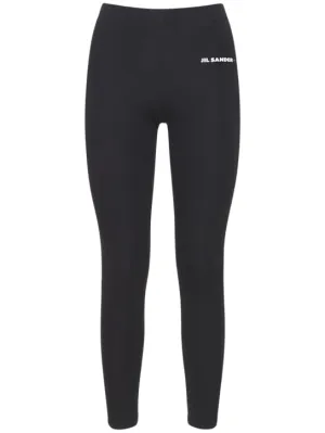 Jil Sander   Logo stretch technical jersey leggings 