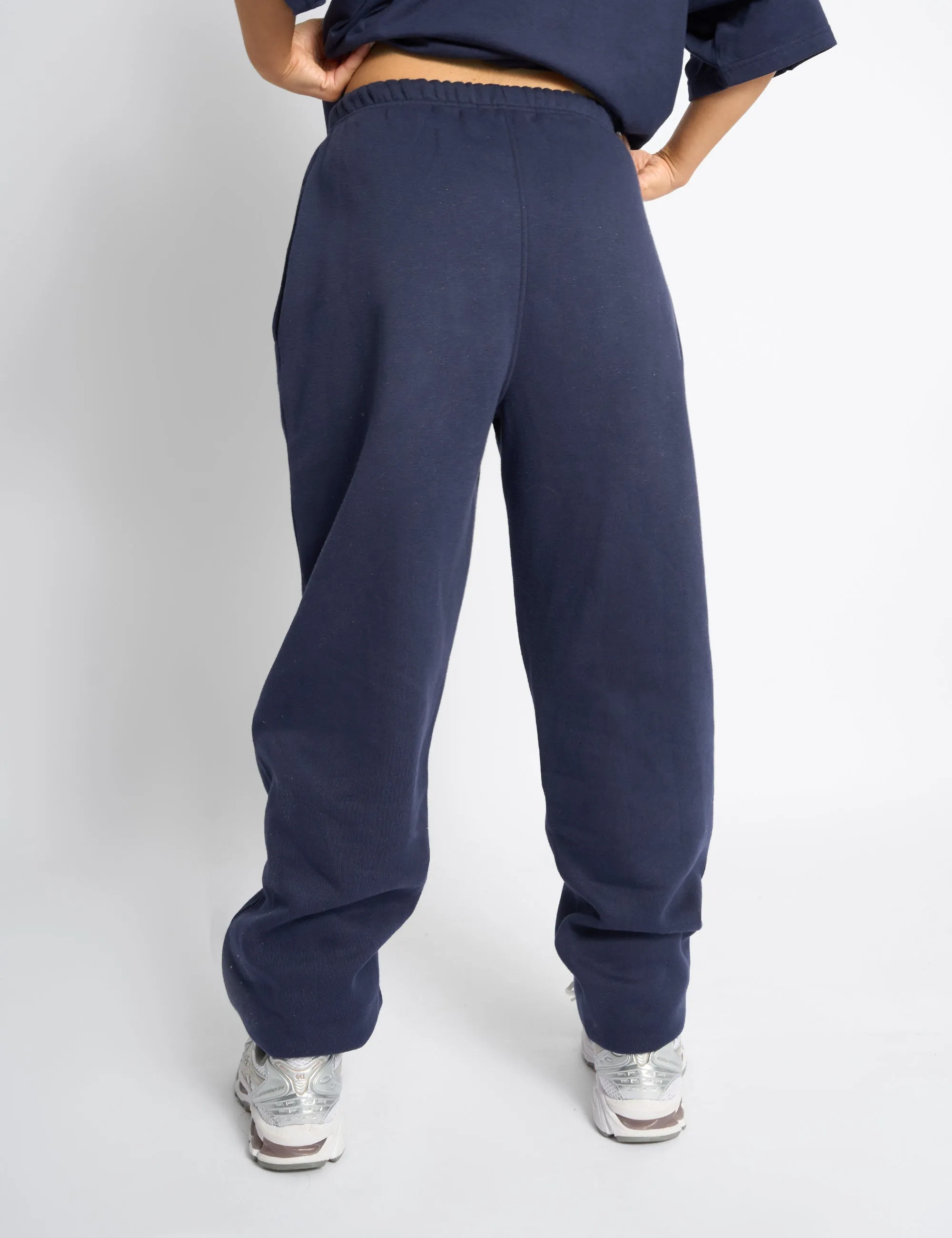 Kaiia Logo Cuffed Leg Joggers Deep Blue