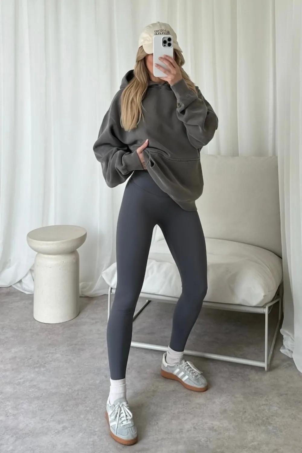 Kendra faded grey heavyweight hoodie and leggings