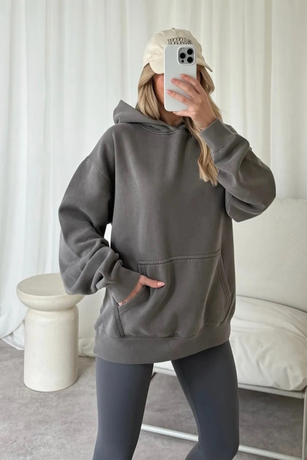 Kendra faded grey heavyweight hoodie and leggings