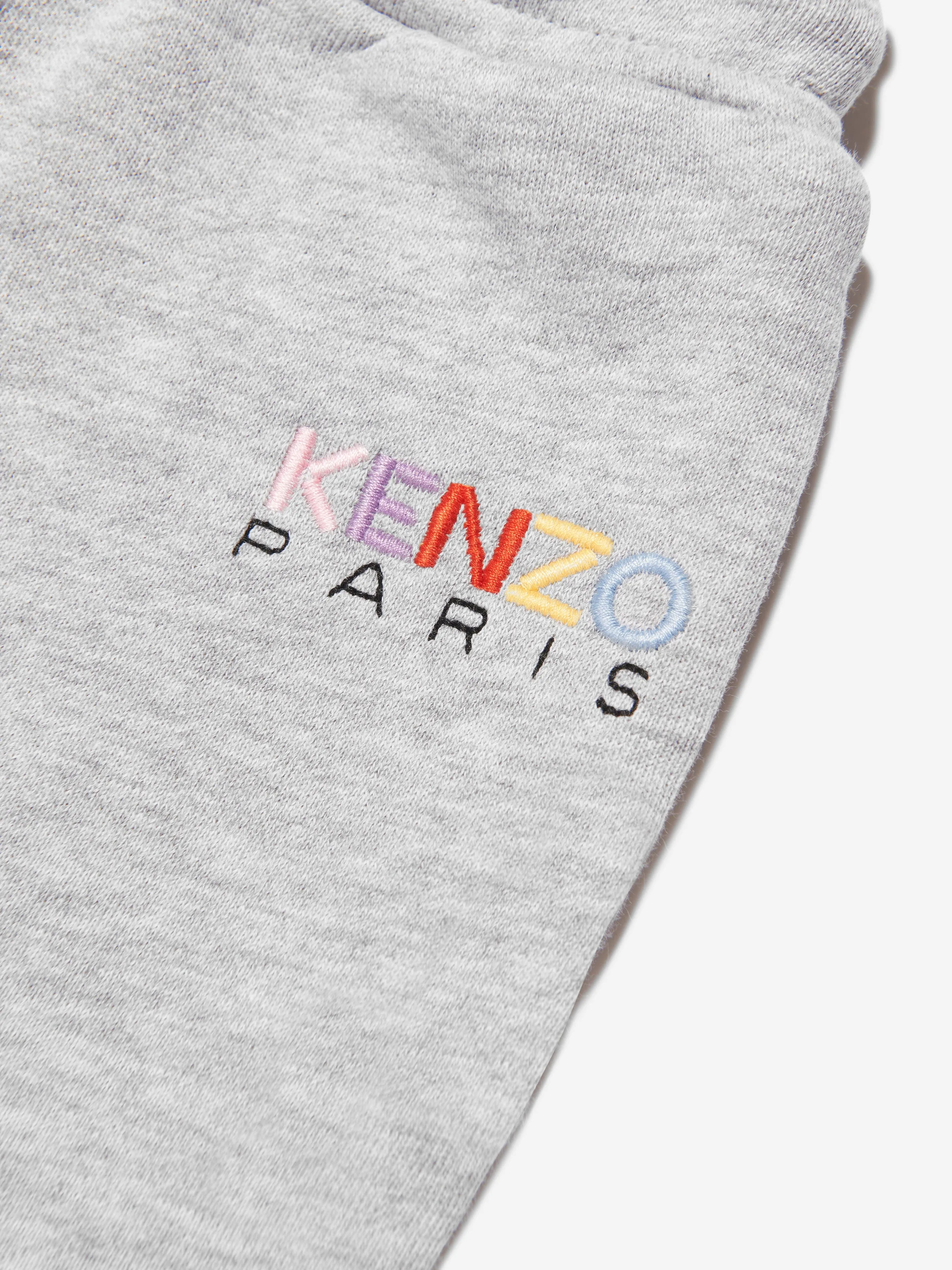 KENZO Baby Girls Logo Joggers in Grey