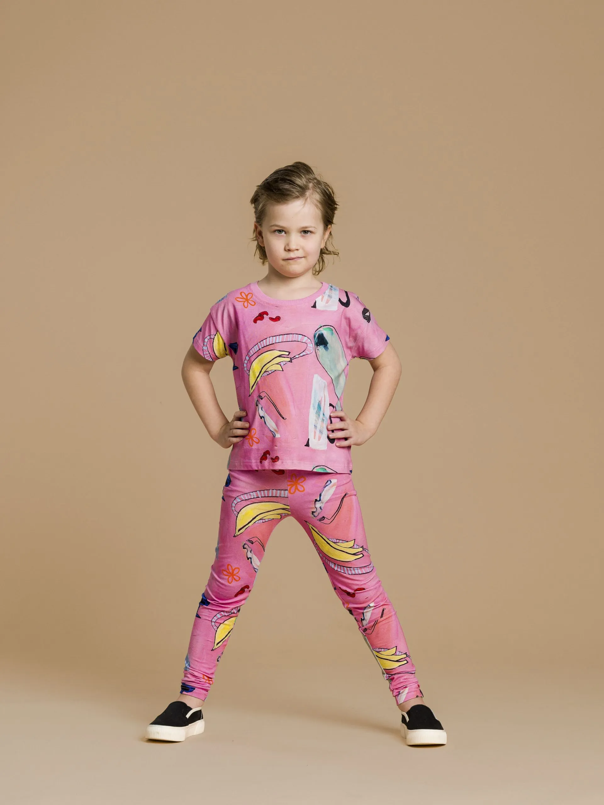 Kids' Ami Leggings Holy Bananas Pink