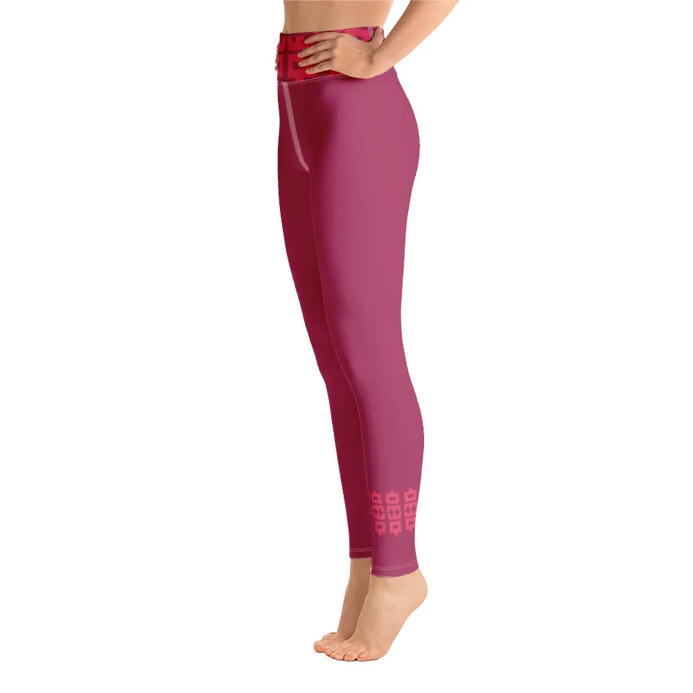Leggings yoga viola prugna QS