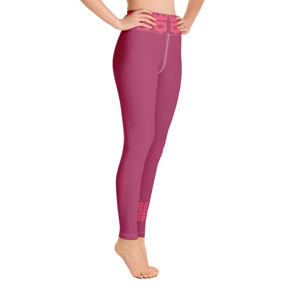 Leggings yoga viola prugna QS