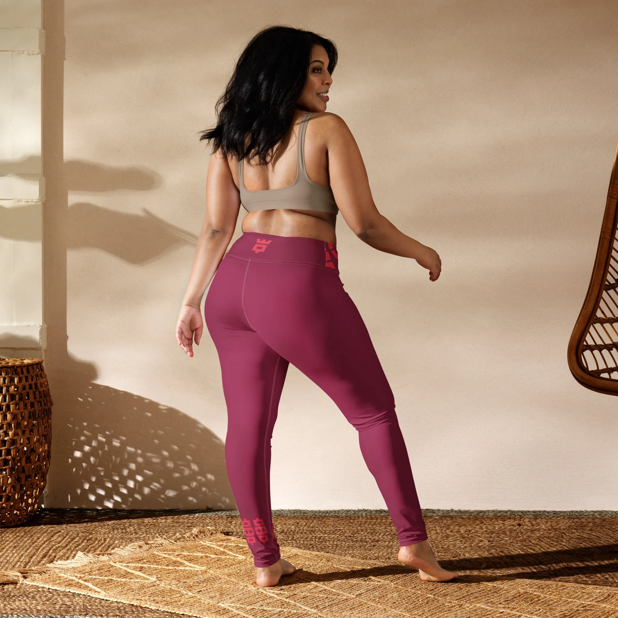 Leggings yoga viola prugna QS