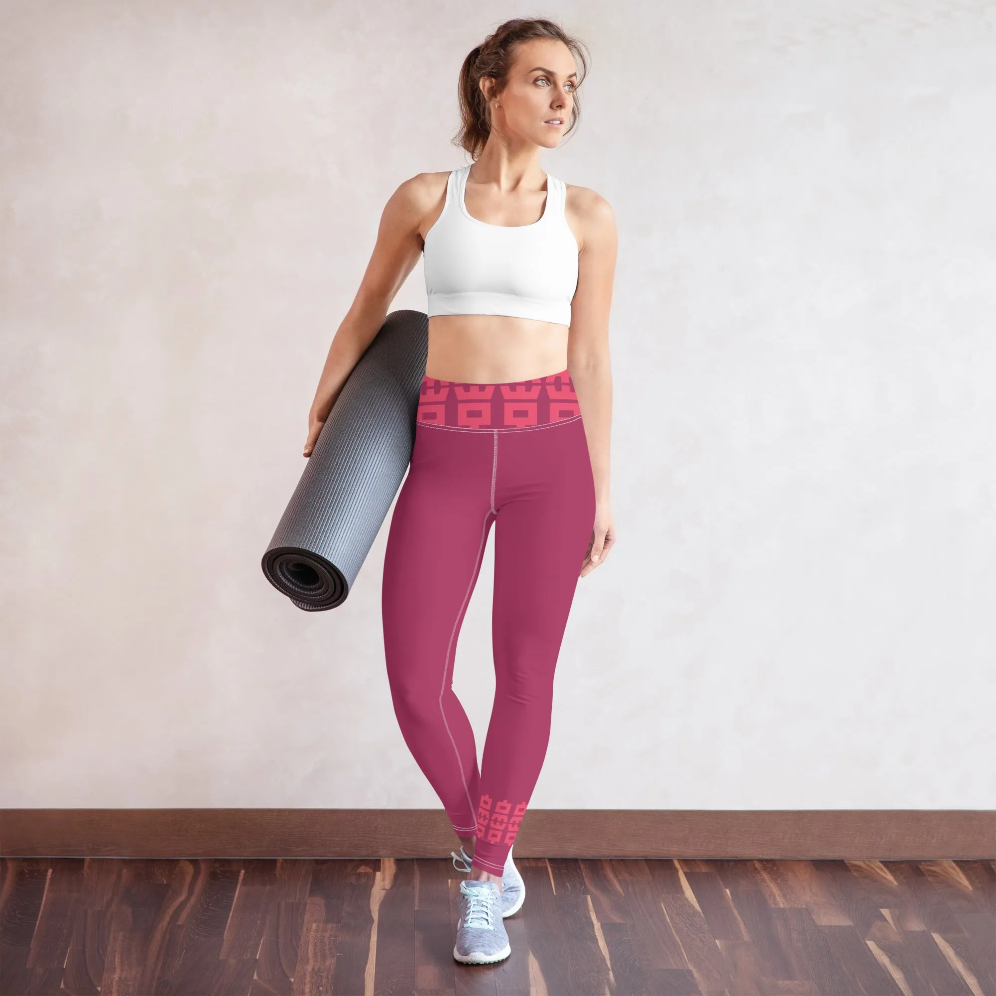 Leggings yoga viola prugna QS