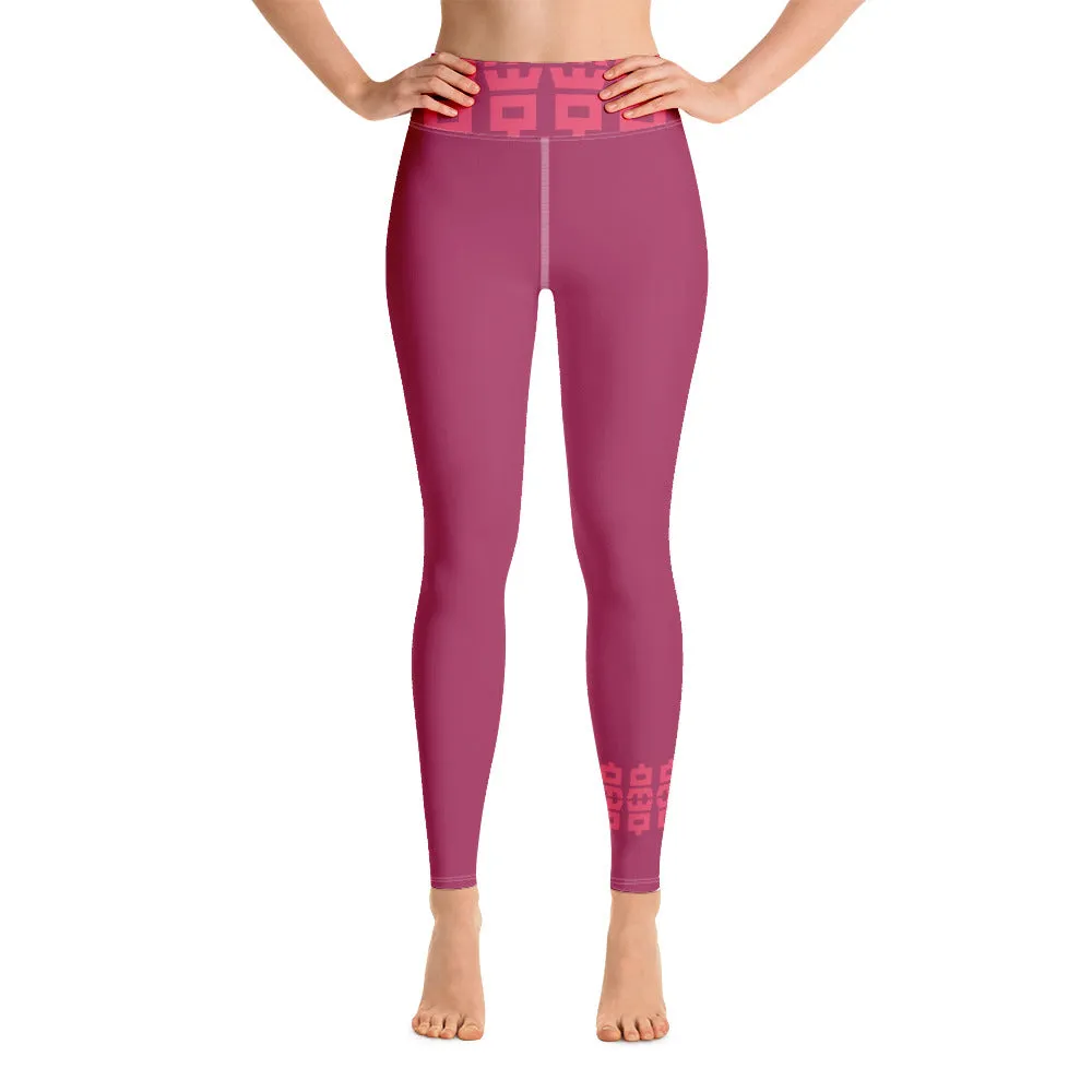 Leggings yoga viola prugna QS