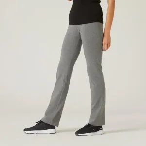 Malla legging largo fitness algodón recto Mujer - Fit  500