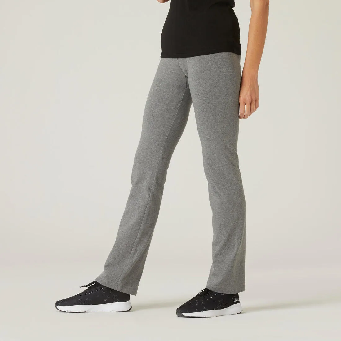 Malla legging largo fitness algodón recto Mujer - Fit  500