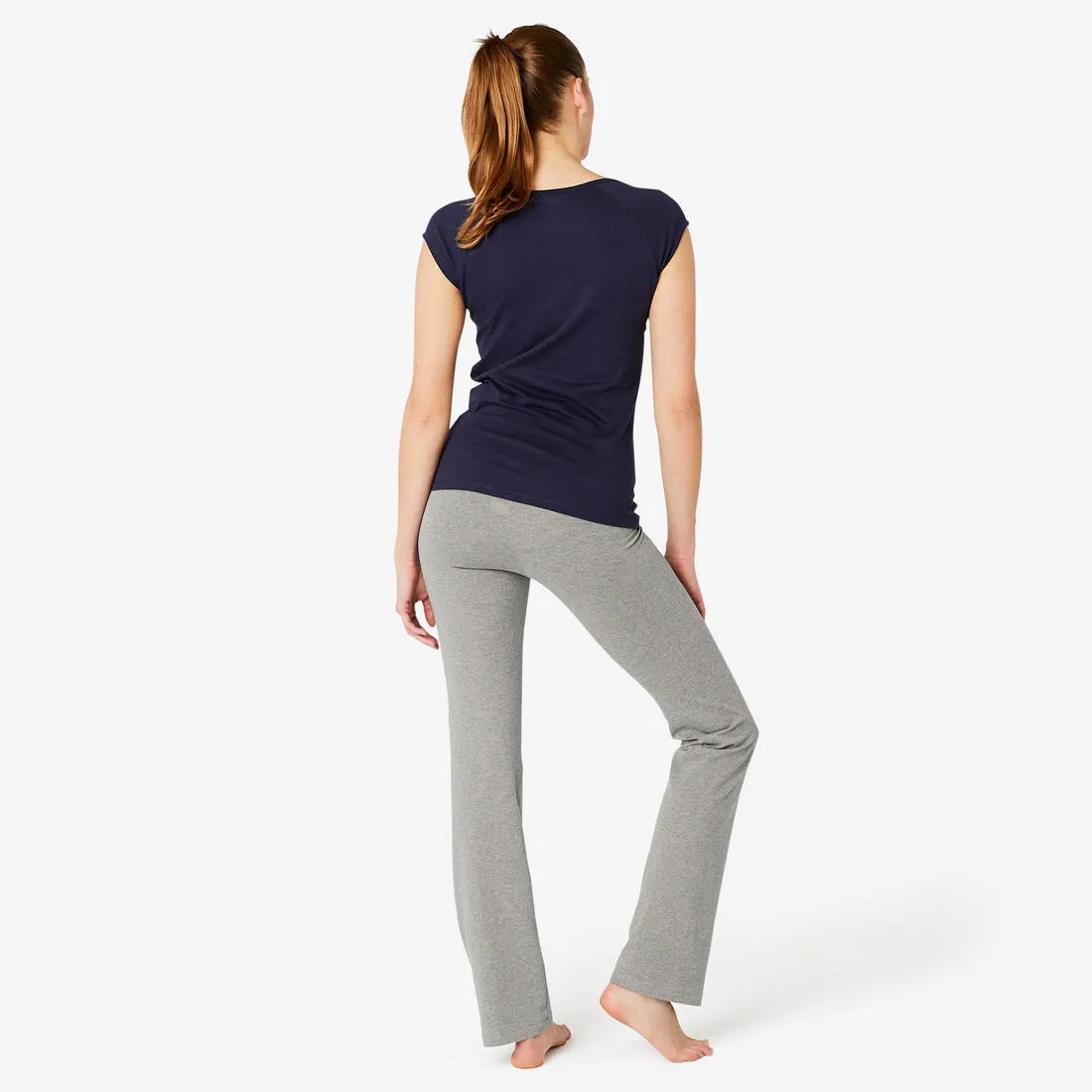 Malla legging largo fitness algodón recto Mujer - Fit  500