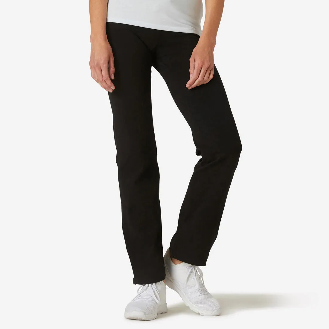 Malla legging largo fitness algodón recto Mujer - Fit  500