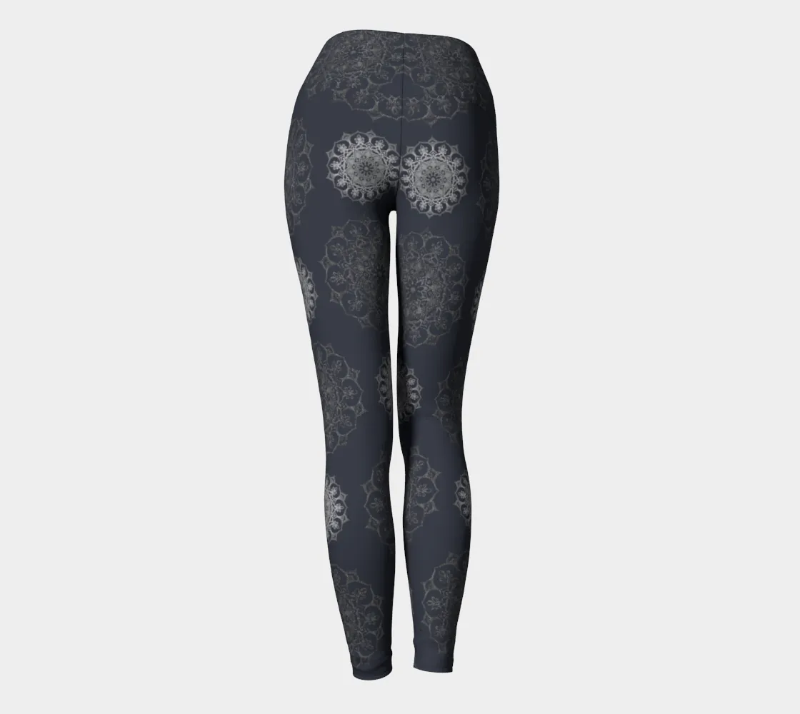 Mandala Gray Yoga Leggings