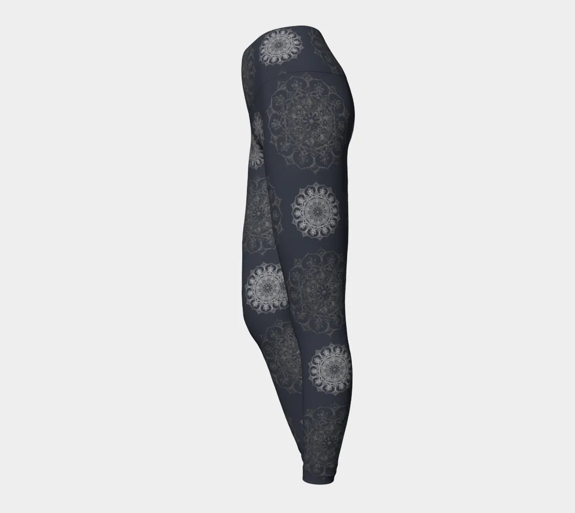 Mandala Gray Yoga Leggings