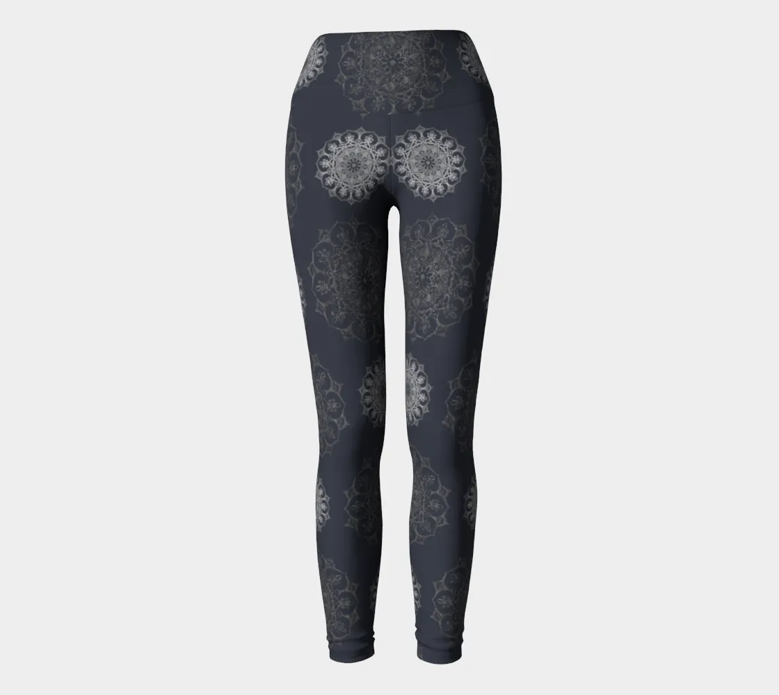Mandala Gray Yoga Leggings