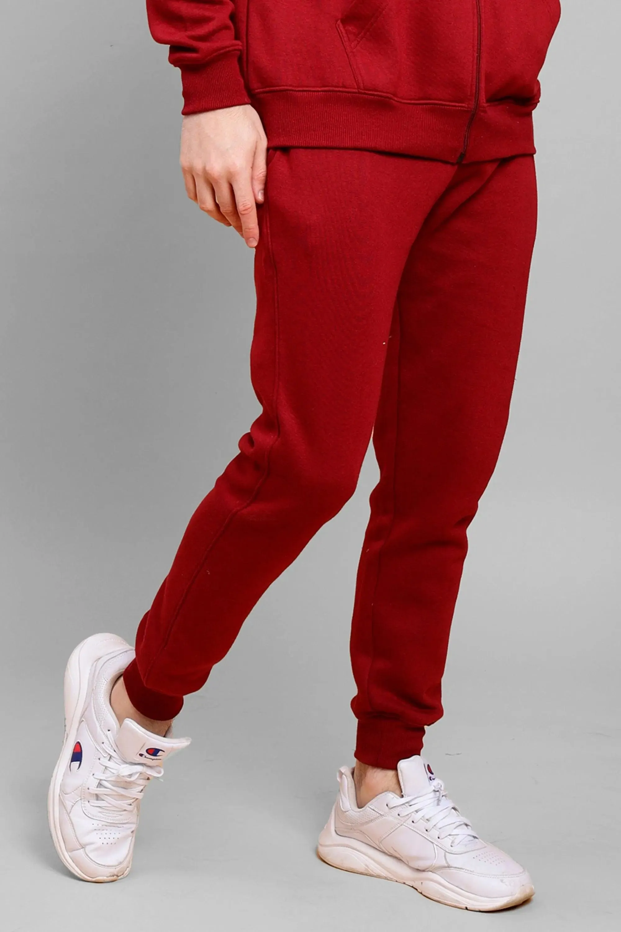 Men's Red Premium Cotton Joggers