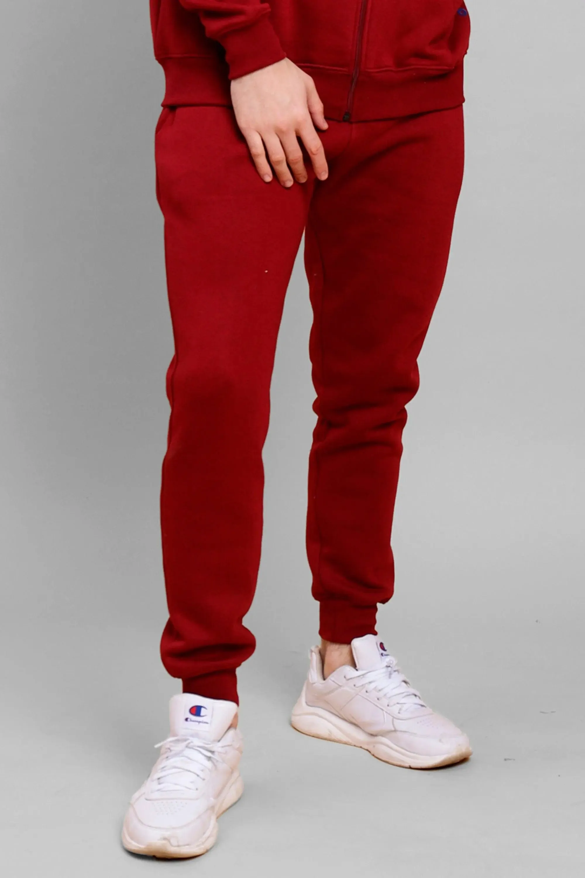 Men's Red Premium Cotton Joggers