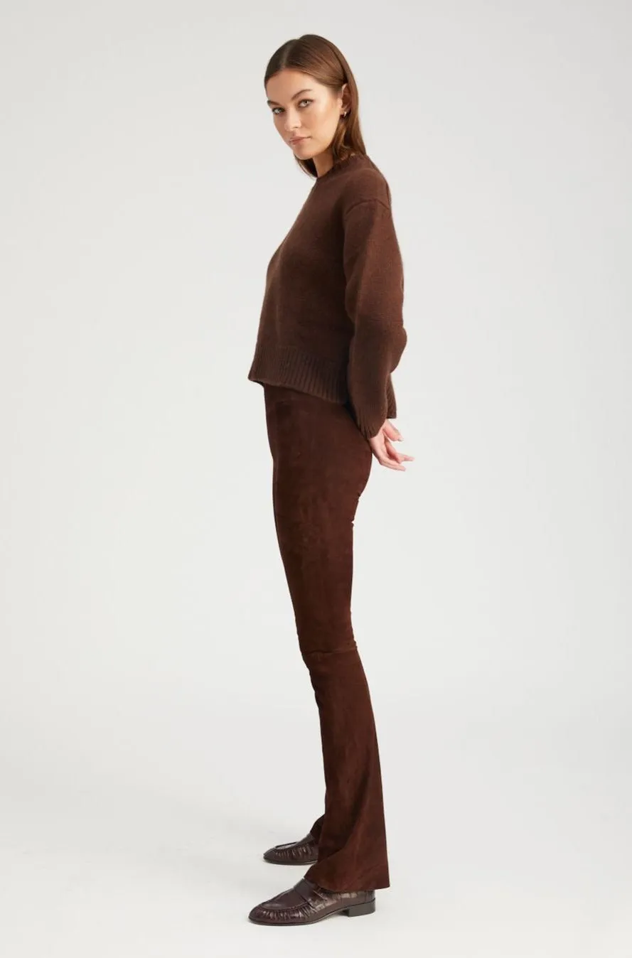 Mocha Suede Micro Flare