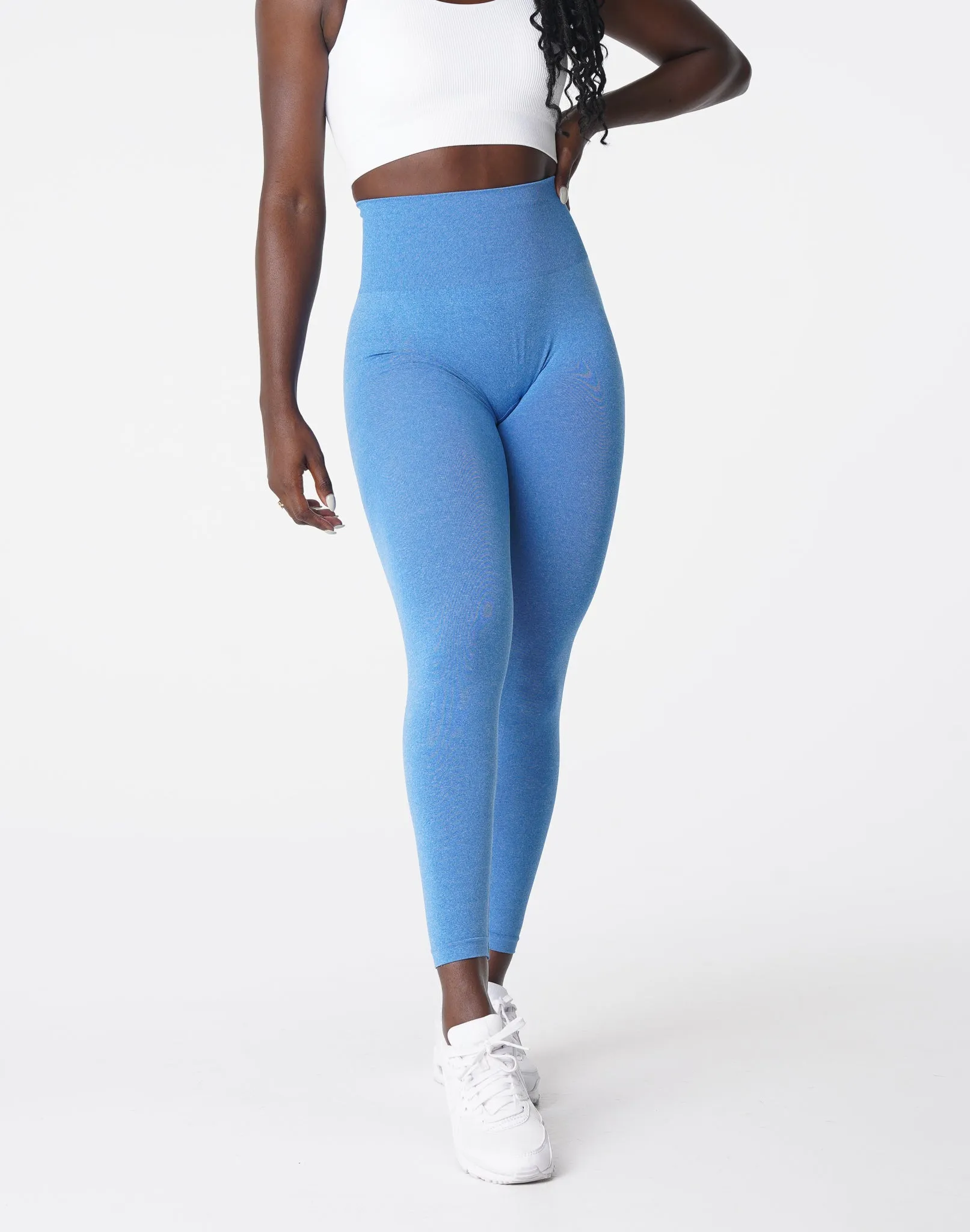 Ocean Blue Curve Seamless Leggings