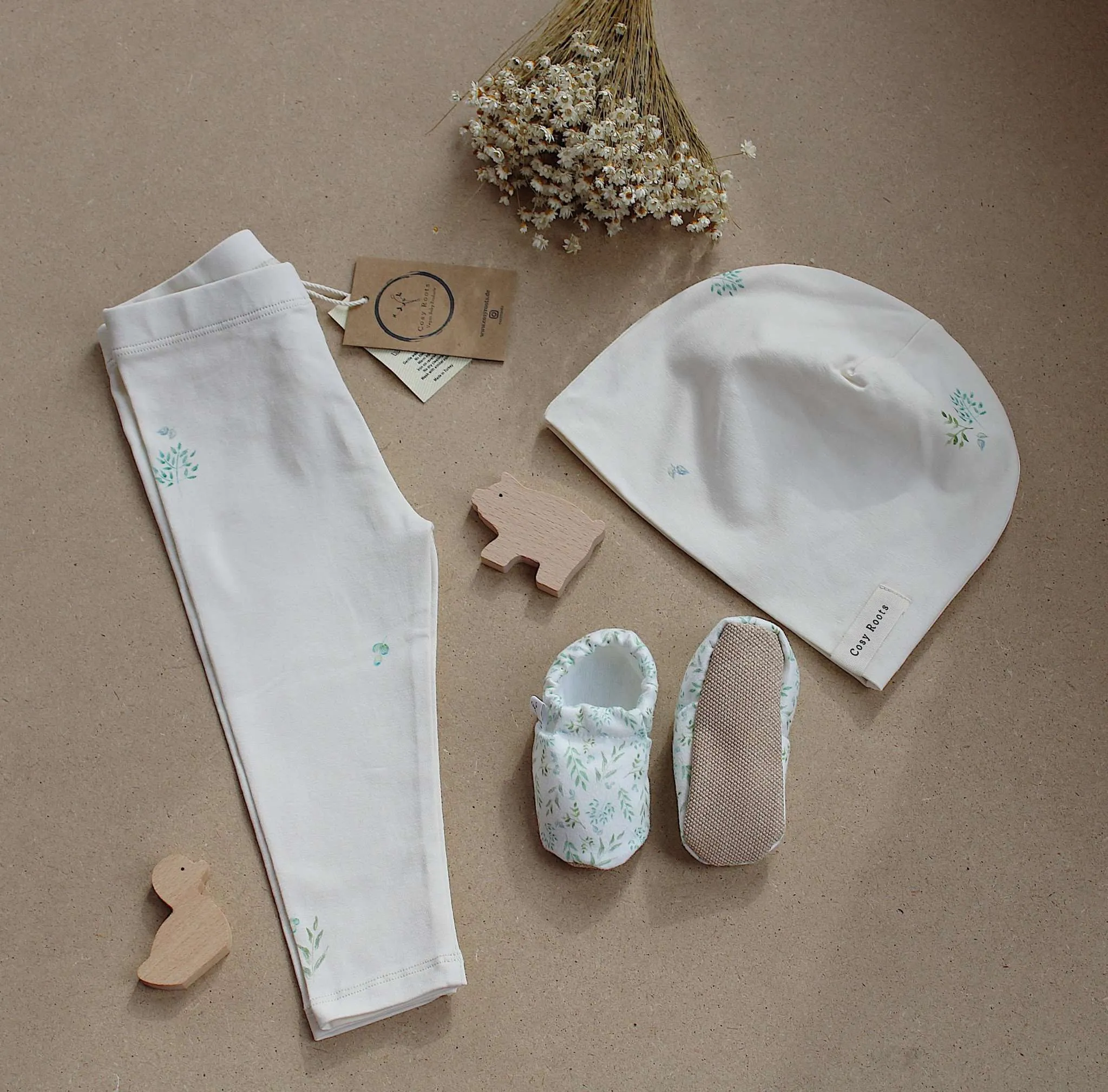 Organic Leggings - Classy Eucalyptus