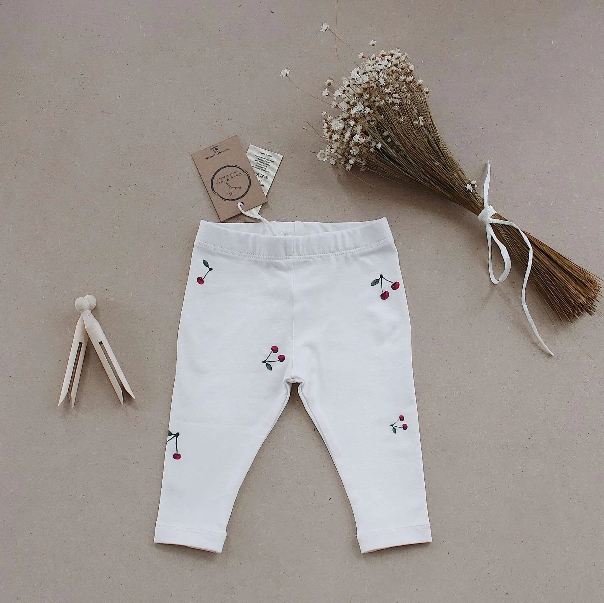 Organic Leggings - Pure Cherry