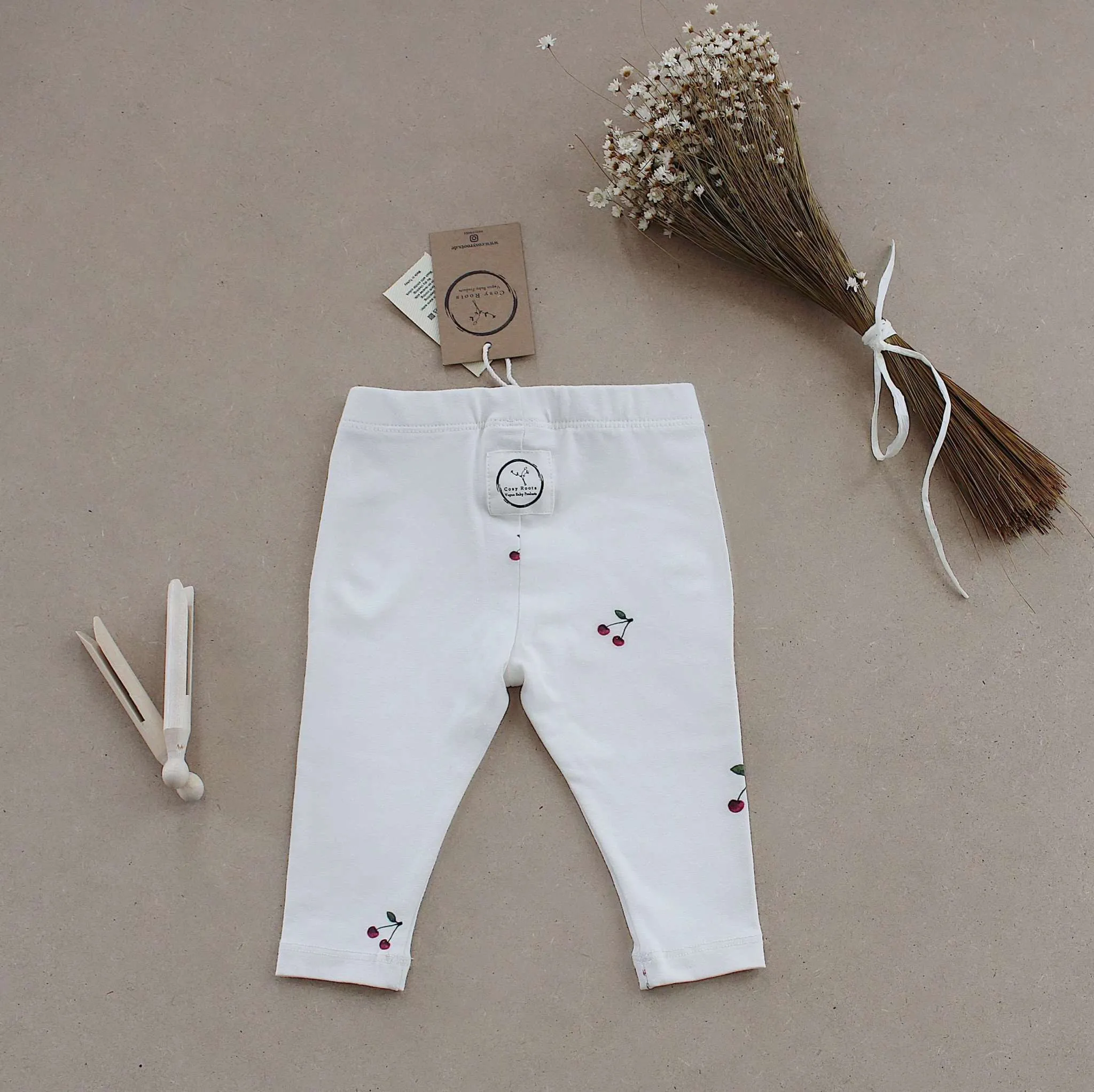 Organic Leggings - Pure Cherry