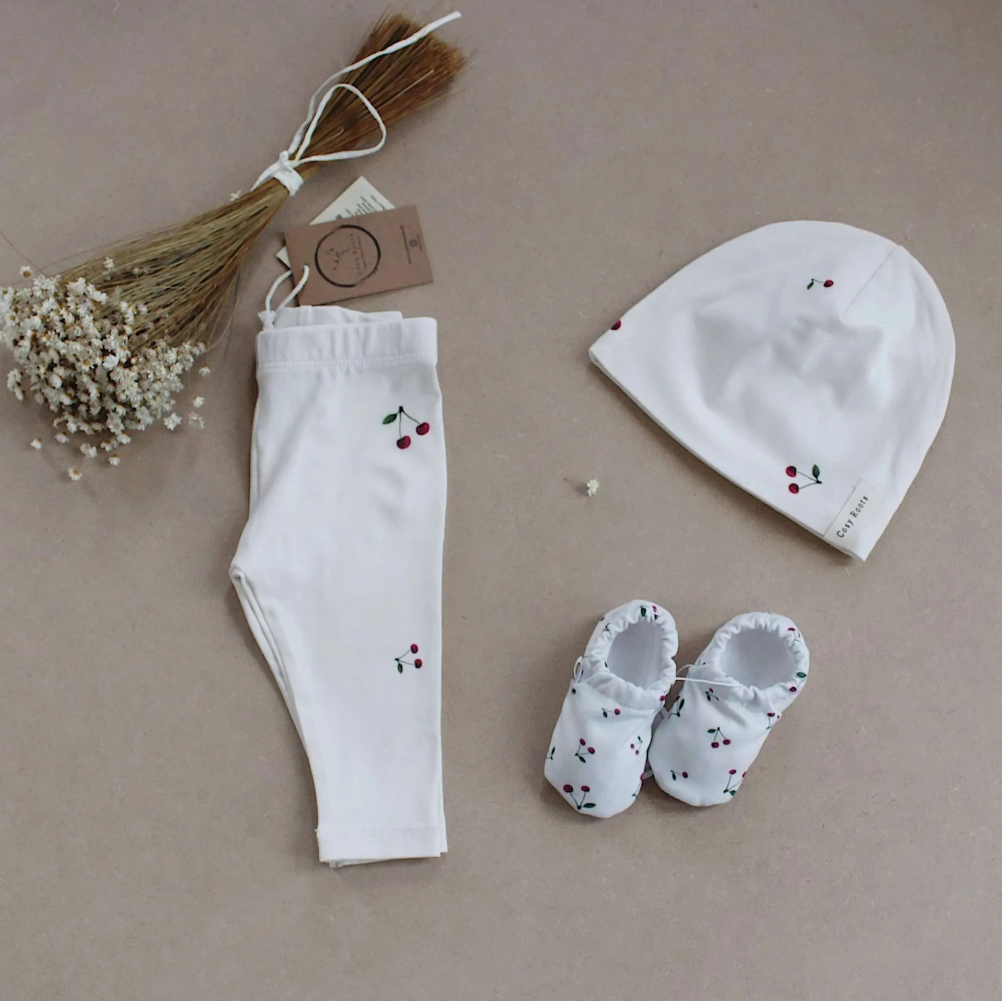 Organic Leggings - Pure Cherry