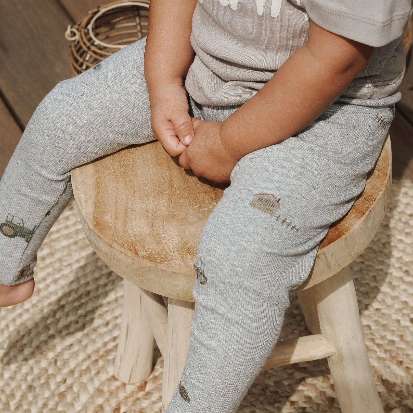 Organic Rib Leggings - Little Farm