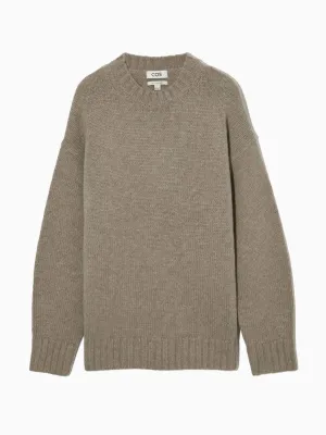 Oversized pure cashmere jumper