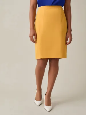 Plus Pull-On Knee-Length Skirt, Gold Signature