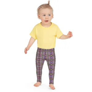 Purple Abstract Kid's Leggings, Premium Fashion Tights For Boys & Girls-Made in USA/EU/MX