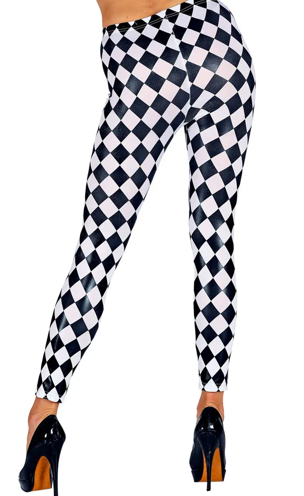 Rautenmuster Leggings für Damen