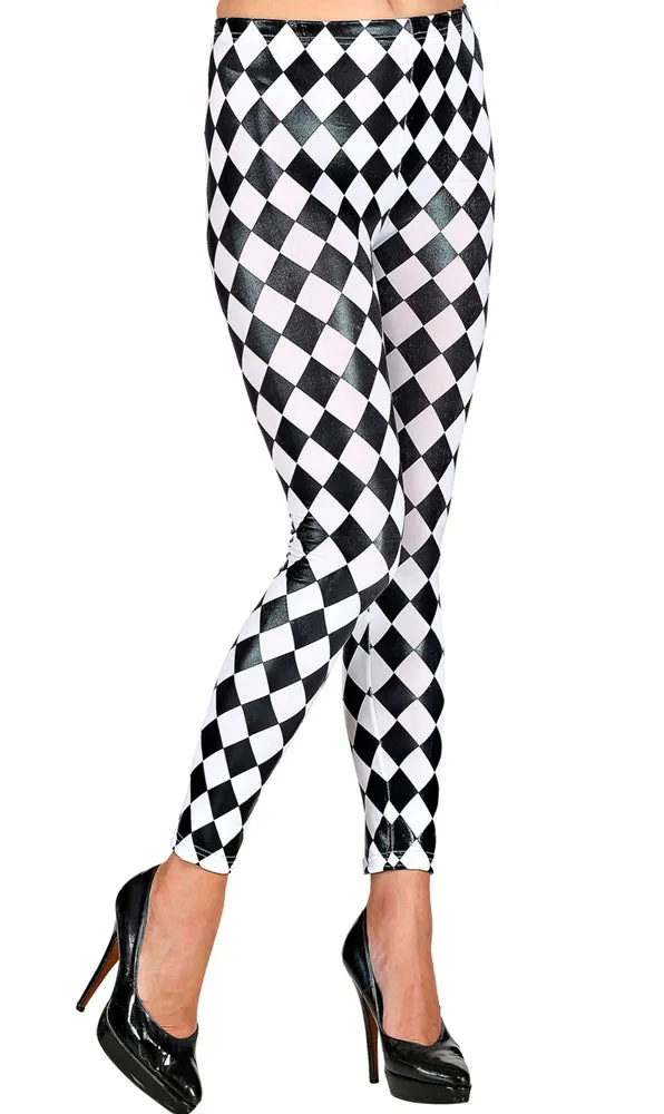 Rautenmuster Leggings für Damen