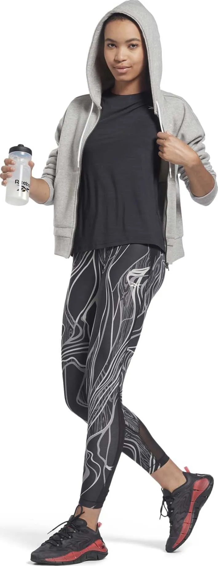 Reebok Women&#x27;s Lux Perform Nature Grown Print Mid-Rise Leggings Black | Buy Reebok Women&#x27;s Lux Perform Nature Grown Print Mid-Rise Leggings Black here | Outnorth