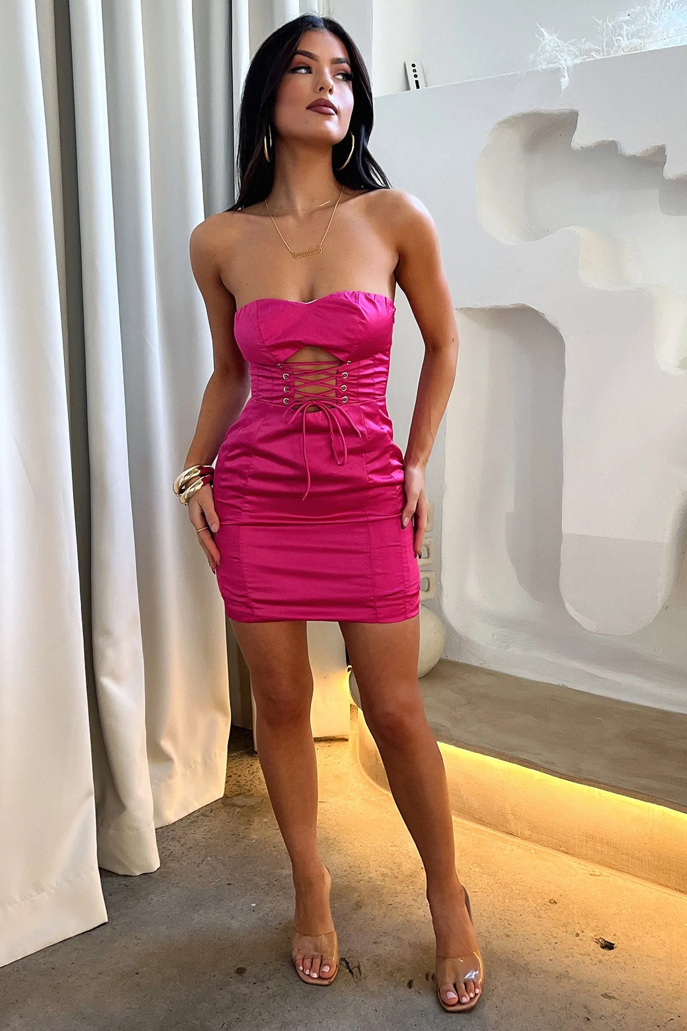 Refy Dress - Hot Pink